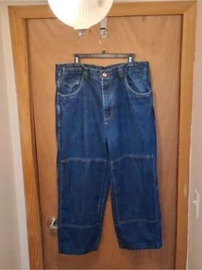 Vintage Y2K Platinum FUBU Multi-Pocket Carpenter Baggy Jean